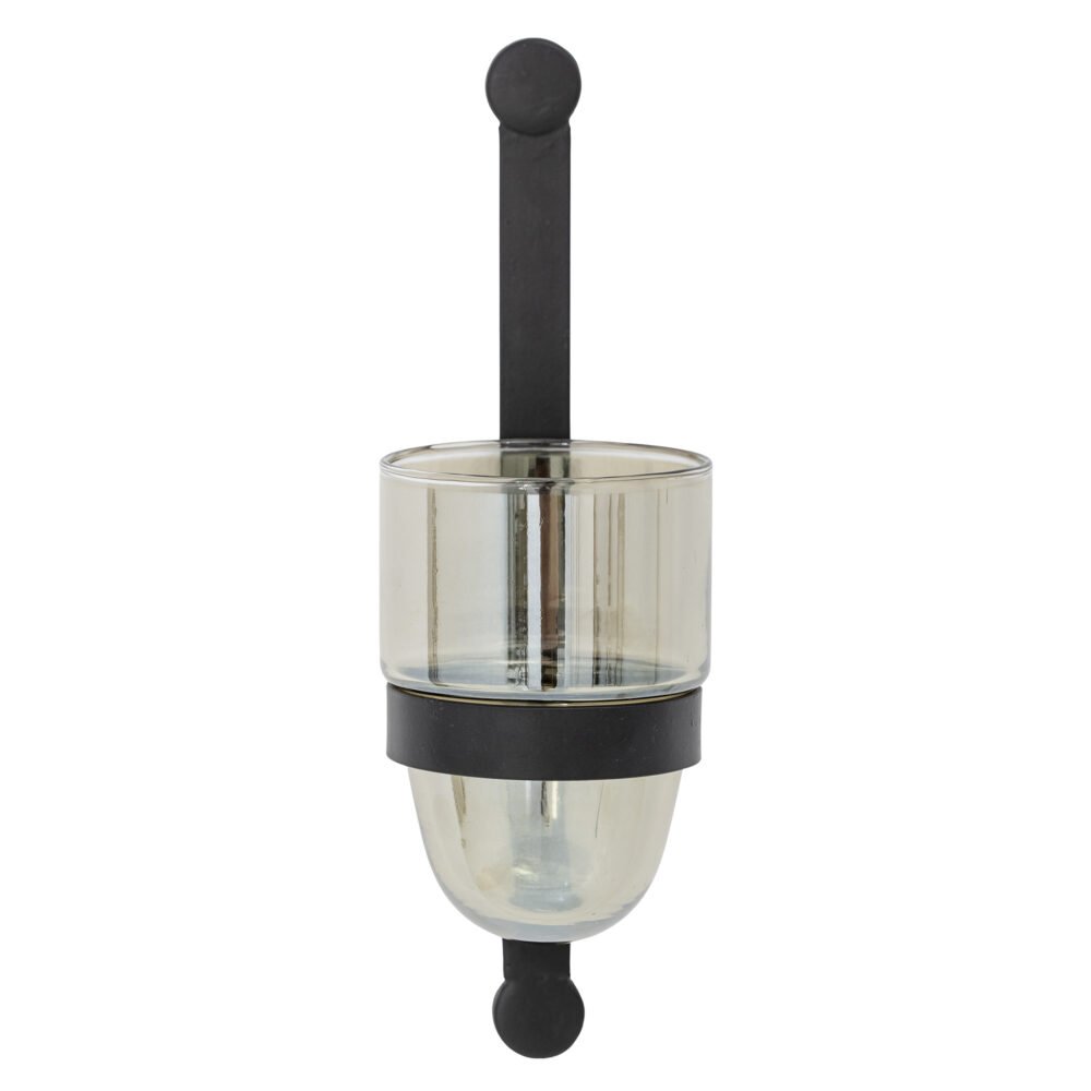 Jasmina Wall Votive, Black, Glass - Image 3