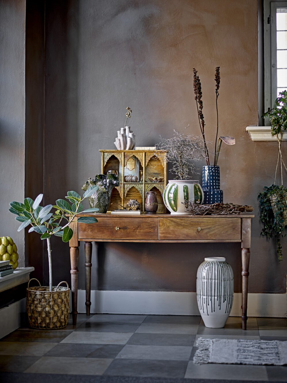 Sazan Flowerpot, Green, Stoneware - Image 2