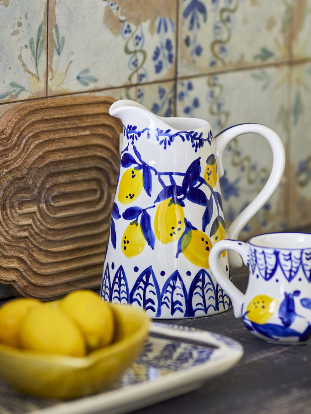 Maxima Jug, Blue, Stoneware - Image 4