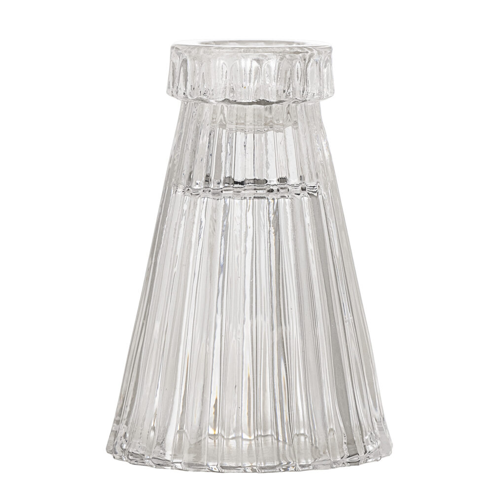 Saynab Candle Holder, Clear, Glass