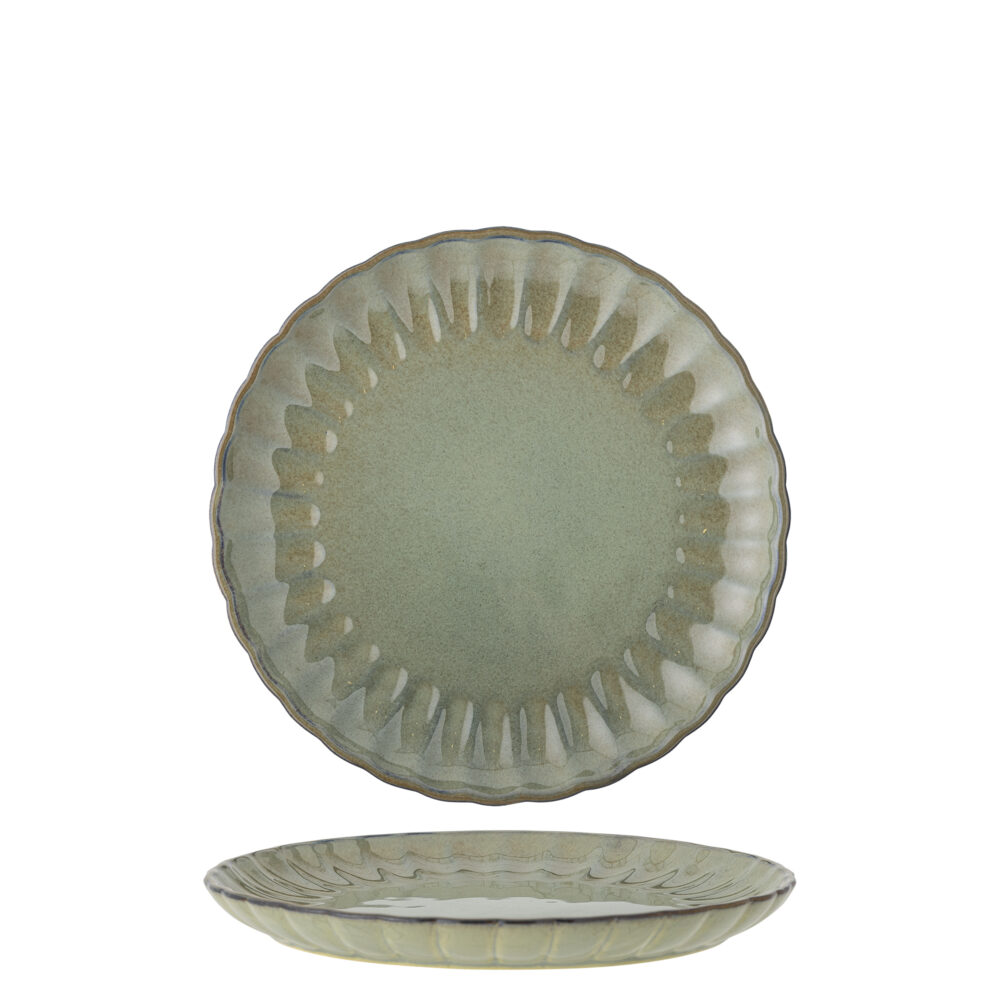 Latina Plate, Green, Stoneware