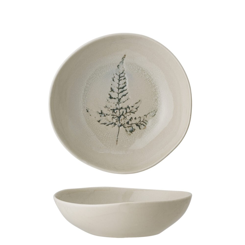 Bea Plate Deep, Nature, Stoneware
