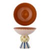 Bob Pedestal Bowl, Rose, Stoneware