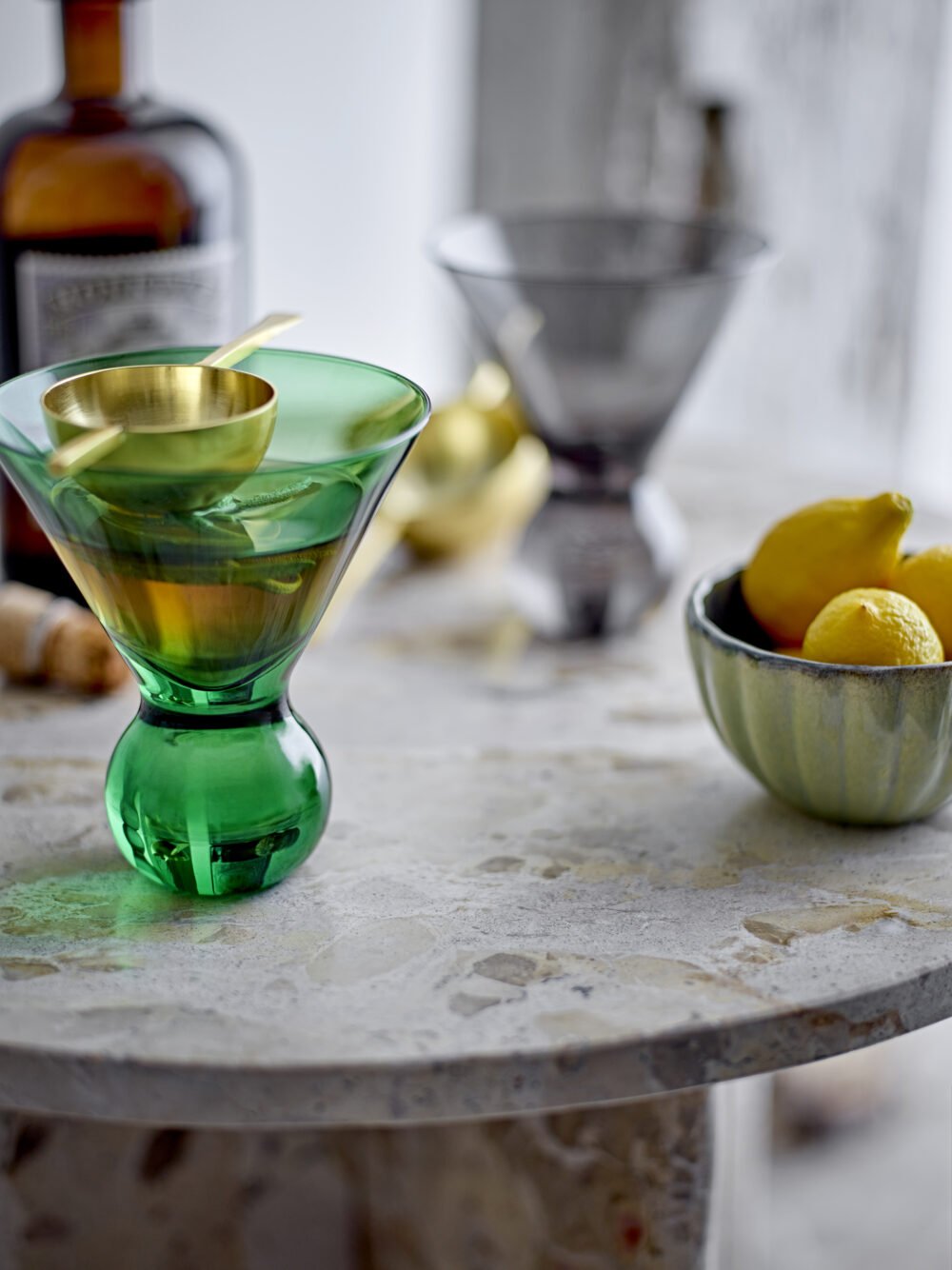 Corliss Cocktail Glass, Green, Glass - Image 3