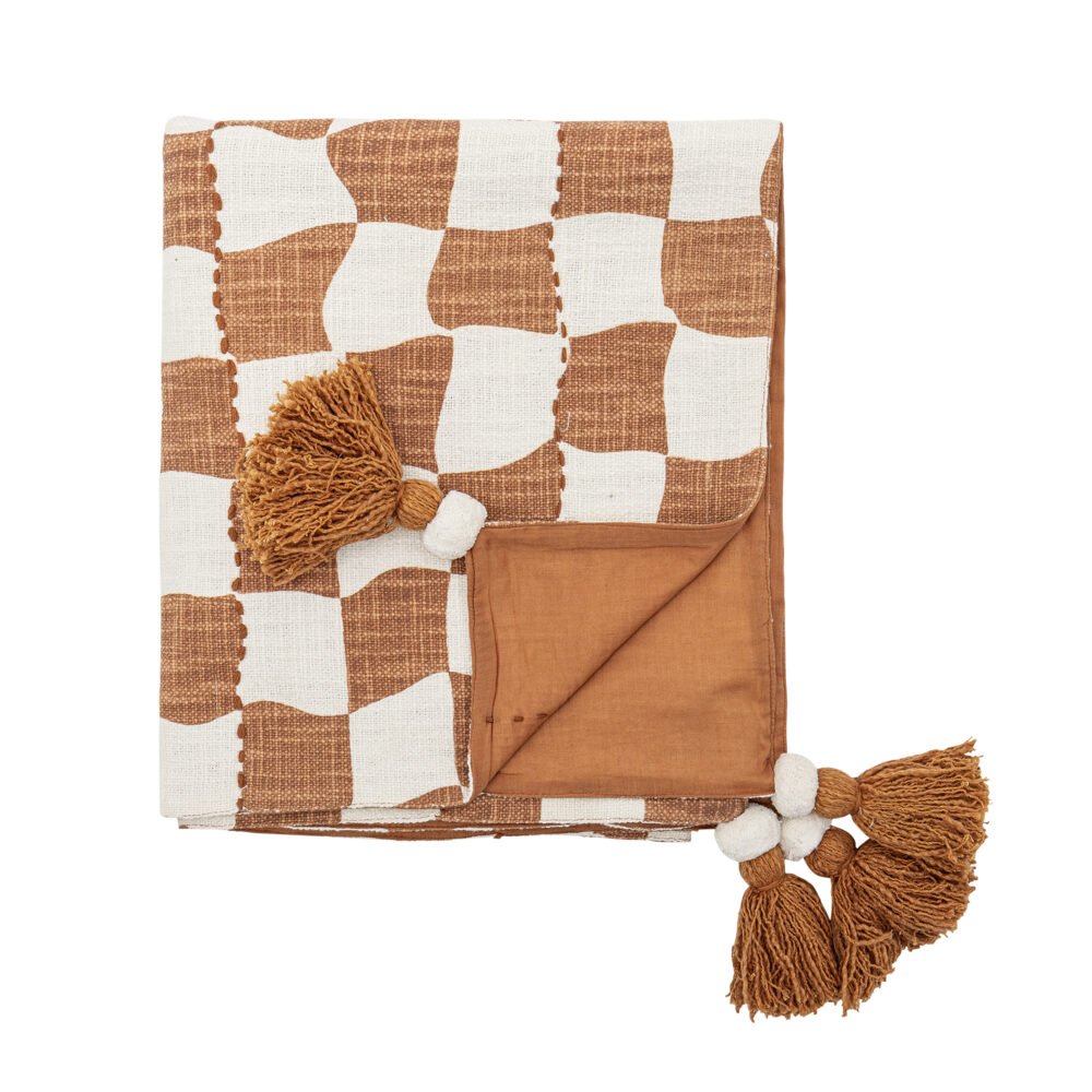 Chola Throw, Brown, Cotton OEKO-TEX®