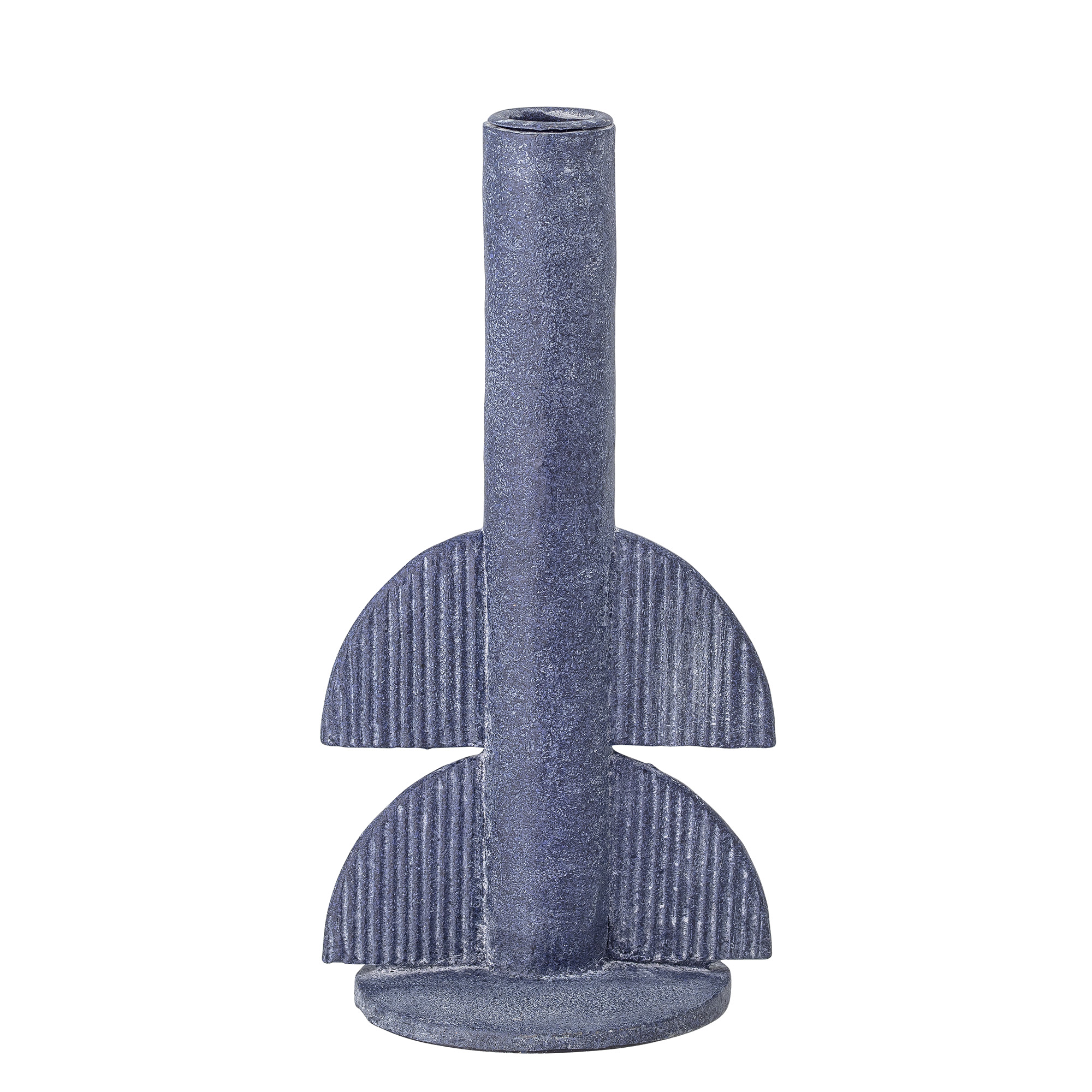 Bess Candle Holder, Blue, Polyresin