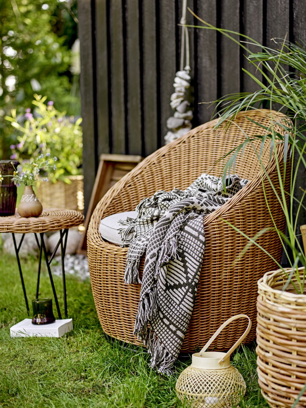 Gutte Throw, Black, Recycled Cotton - Image 5