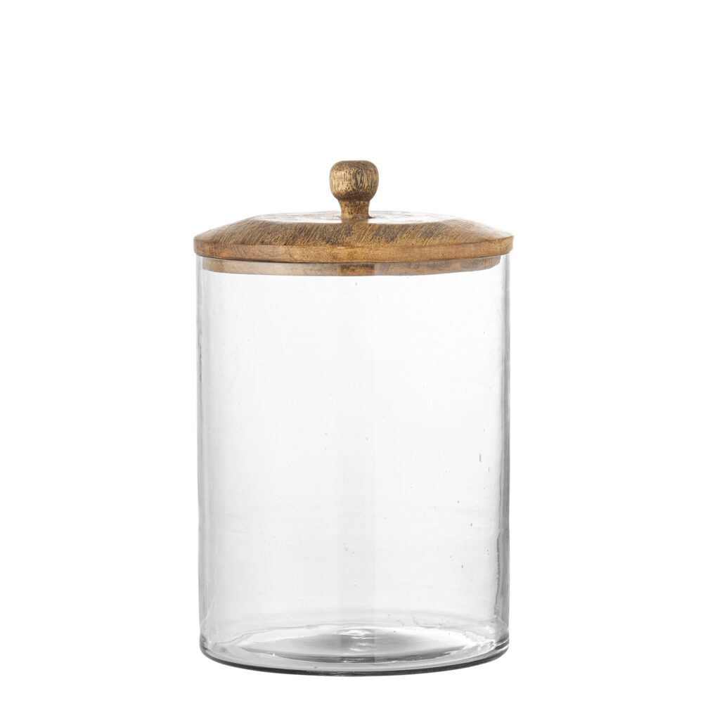 Mariola Jar w/Lid, Clear, Glass