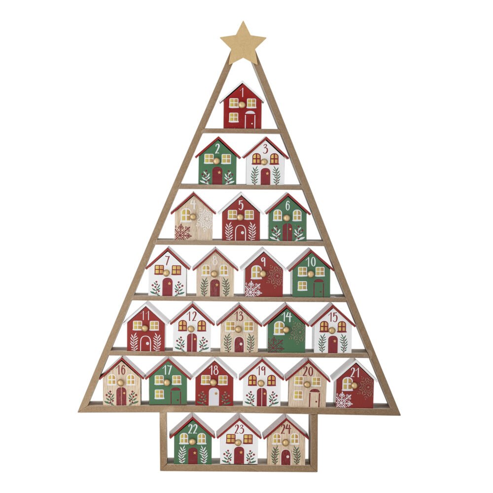 Calvin Calendar, Red, MDF