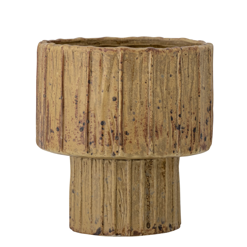 Elitta Flowerpot, Brown, Stoneware