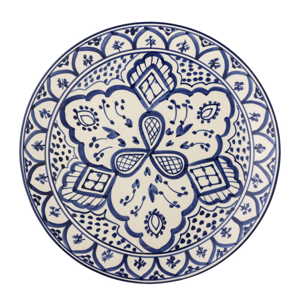 Karlie Plate, Blue, Stoneware - Image 3