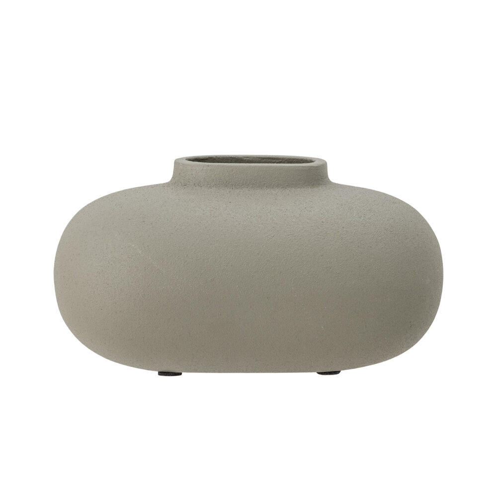 Tezza Vase, Grey, Aluminum