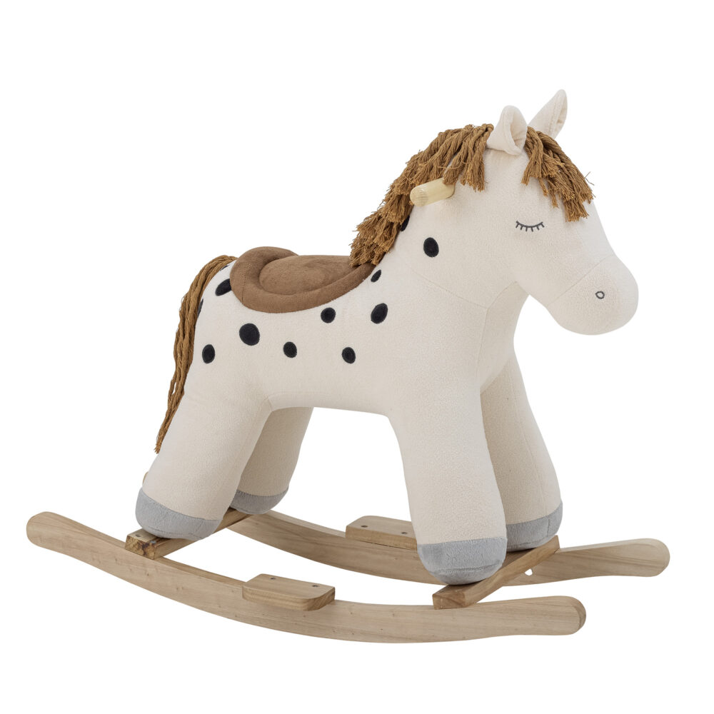 Merlen Rocking Toy, Horse, White, Polyester