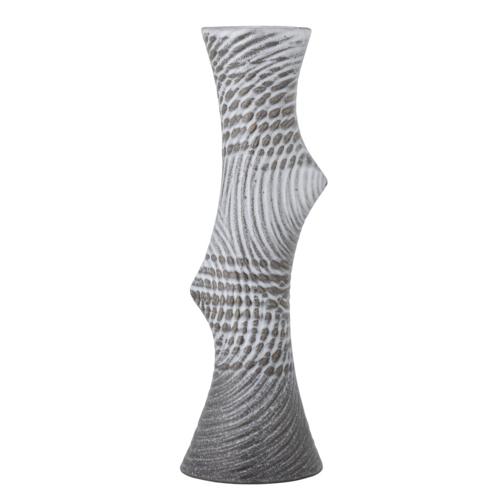 Raheem Vase, Grey, Stoneware