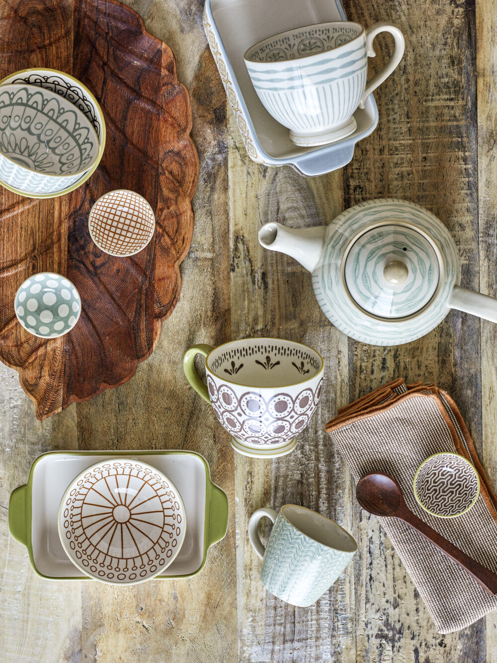 Maple Cup, Green, Stoneware - Image 3