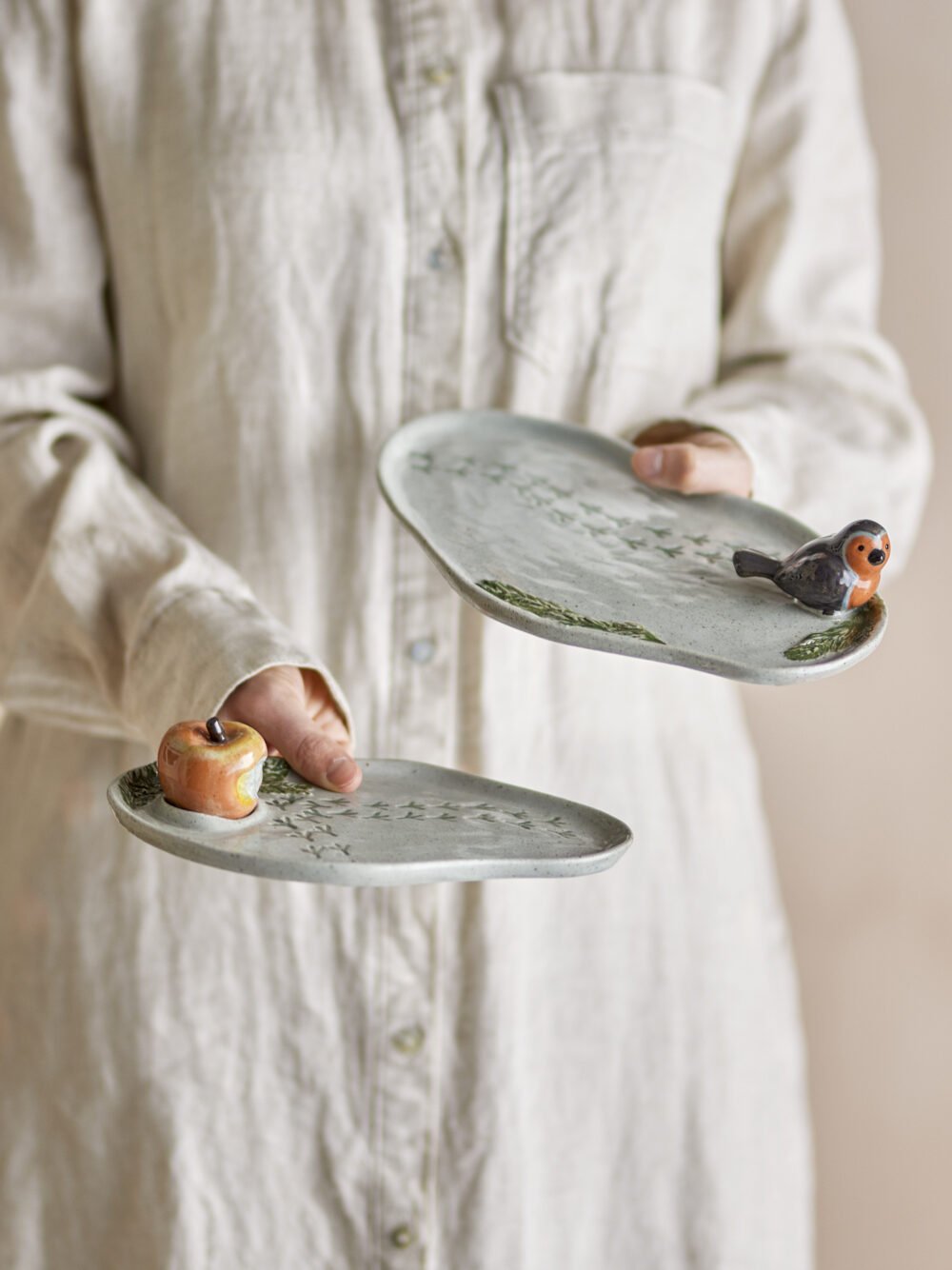 Bleak Serving Tray, Grey, Stoneware - Image 3