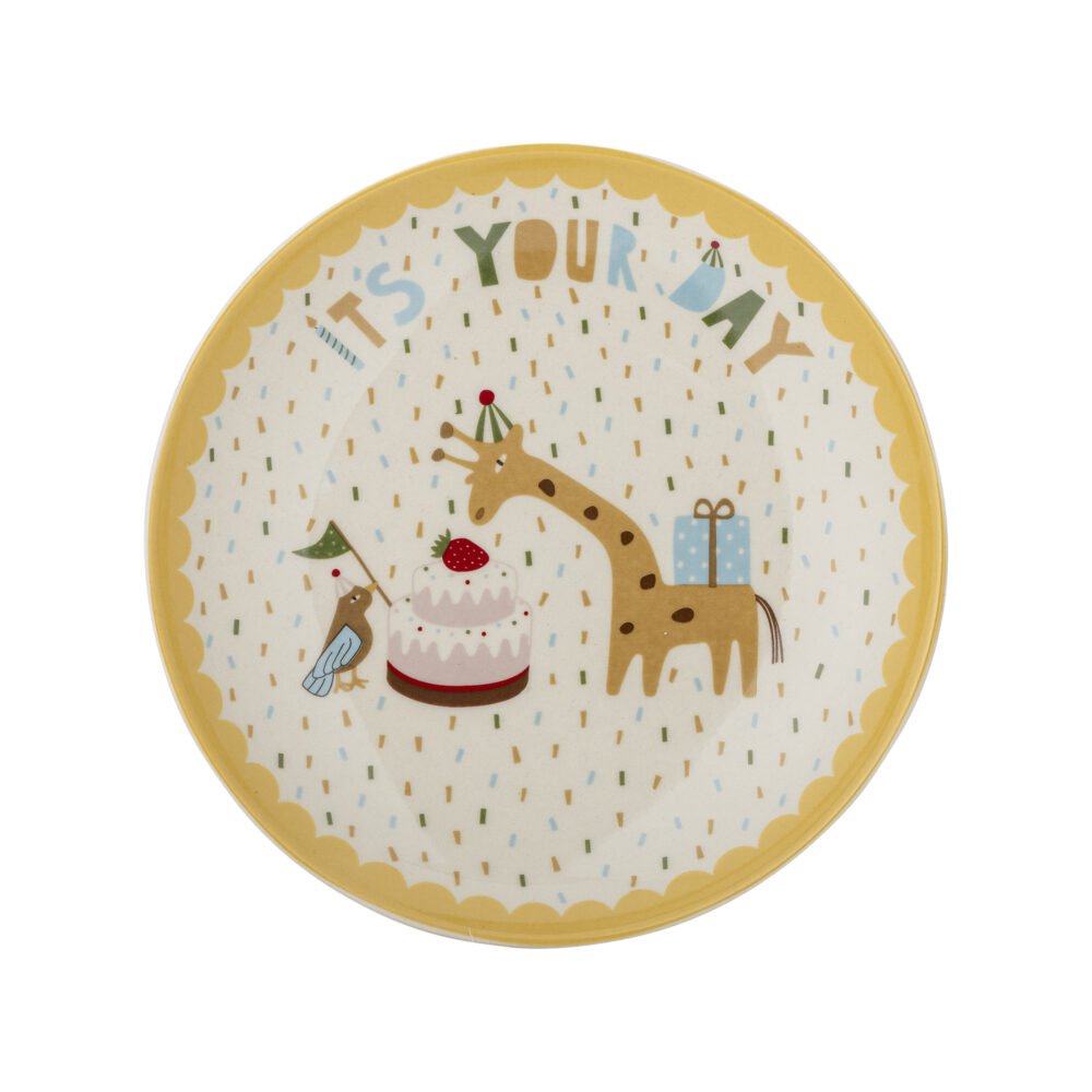Celebrate Plate, Yellow, Stoneware - Image 3