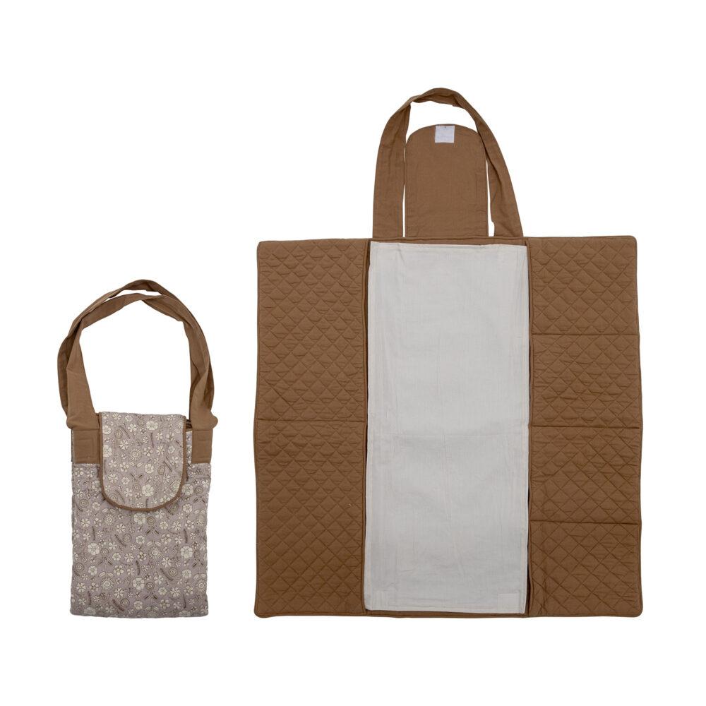 Thanne Changing Mat, Brown, Cotton