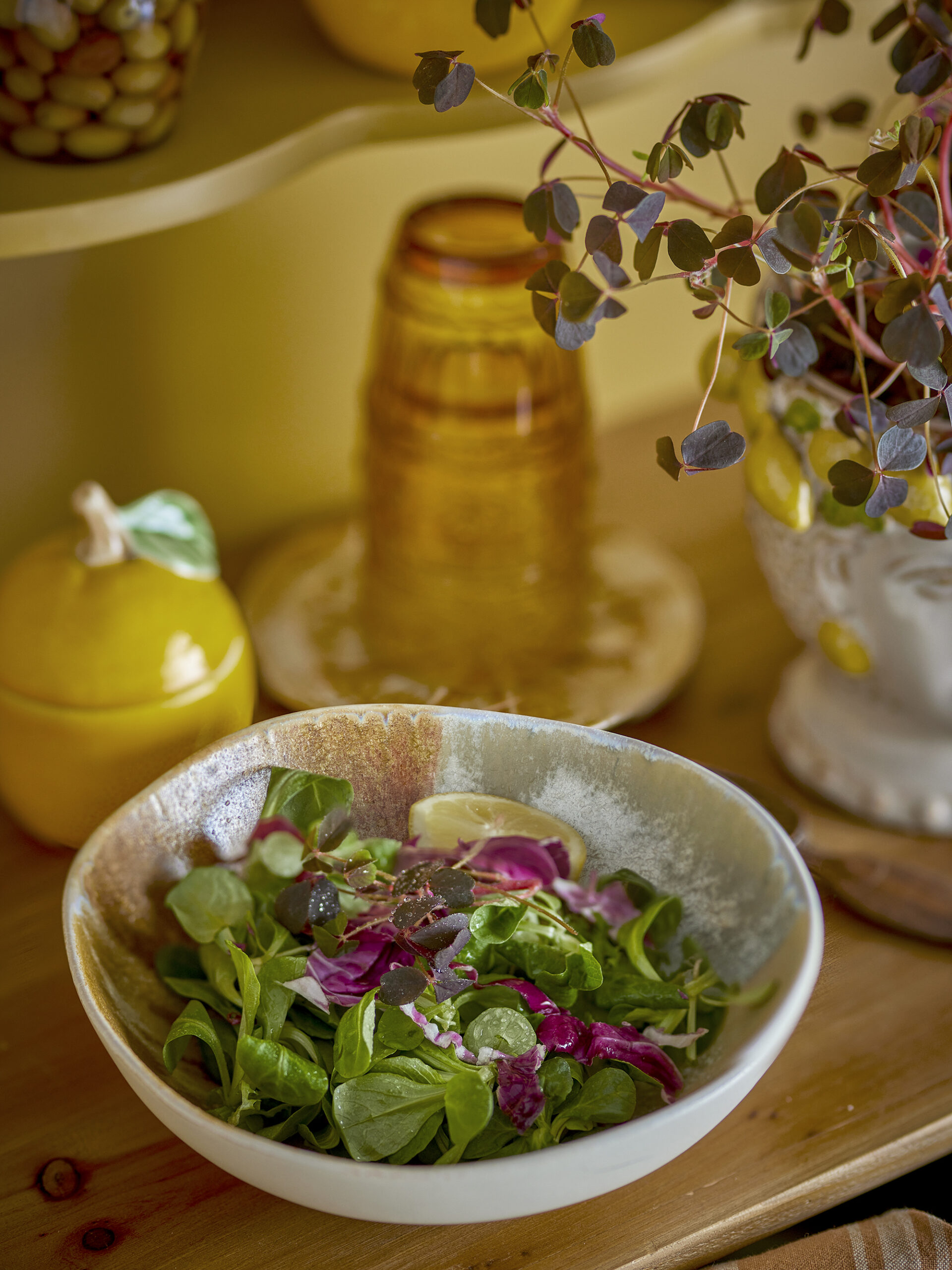 Lacey Bowl, Yellow, Stoneware - Image 4