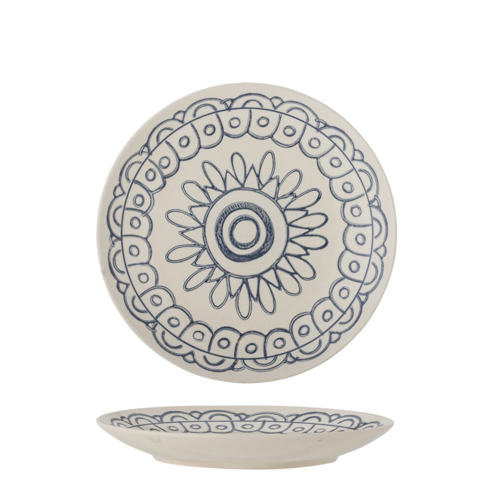Maple Plate, Blue, Stoneware