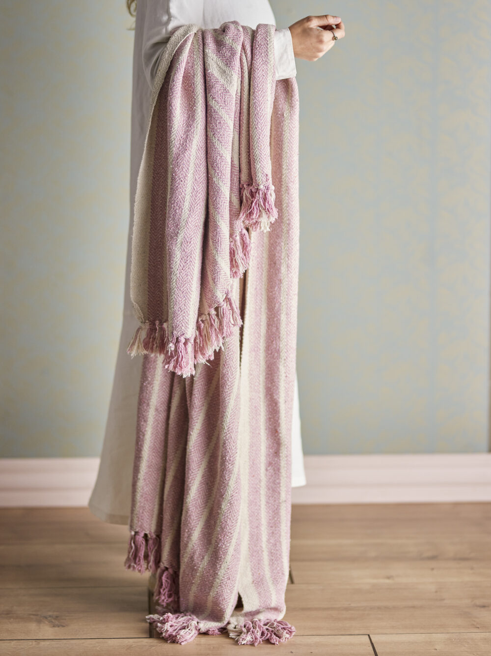 Monta Throw, Rose, Recycled Cotton - Image 4