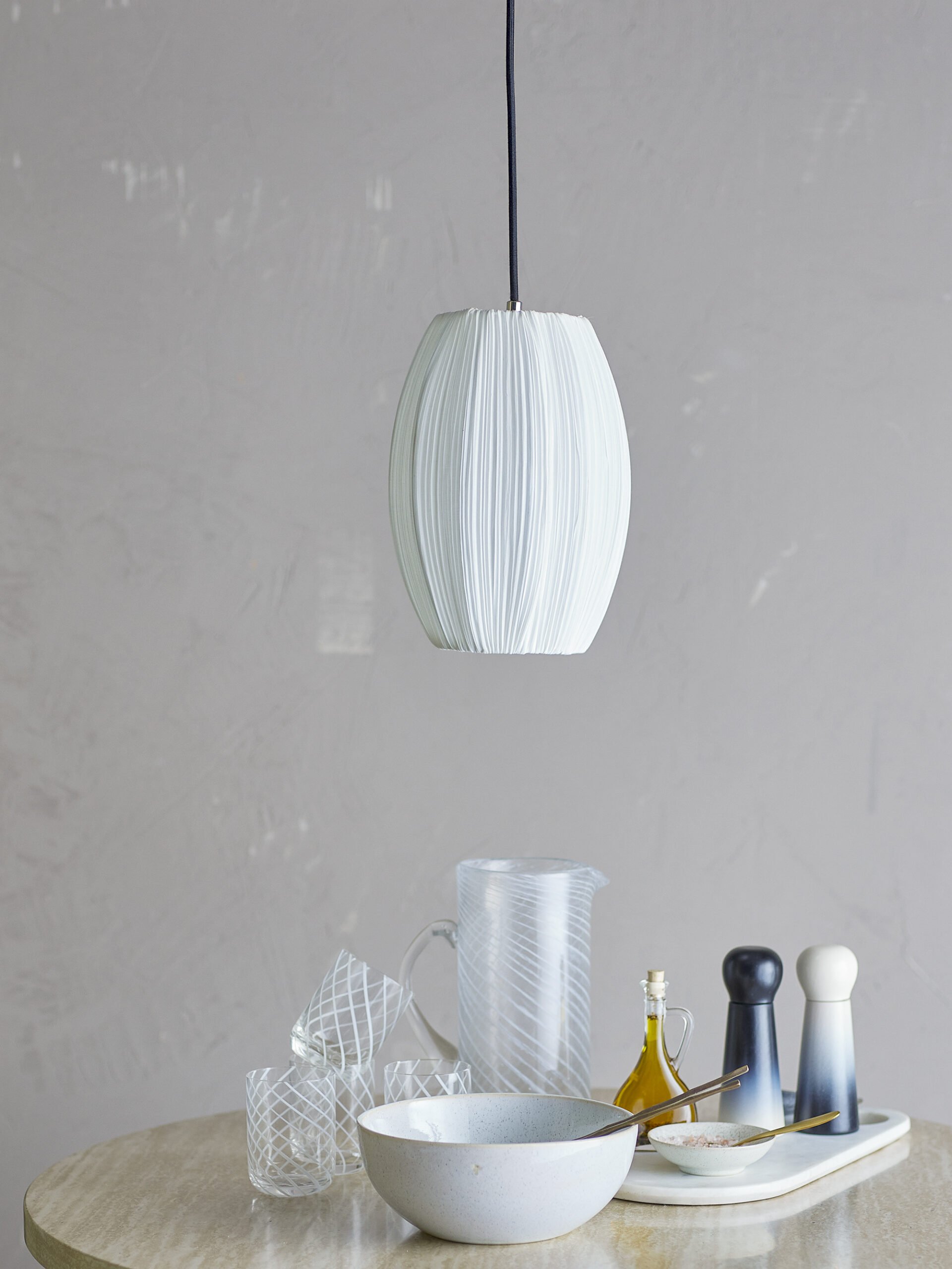 Pica Pendant Lamp, White, Polyester - Image 3