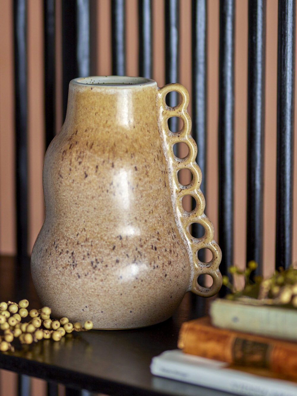 Souri Vase, Brown, Stoneware - Image 3