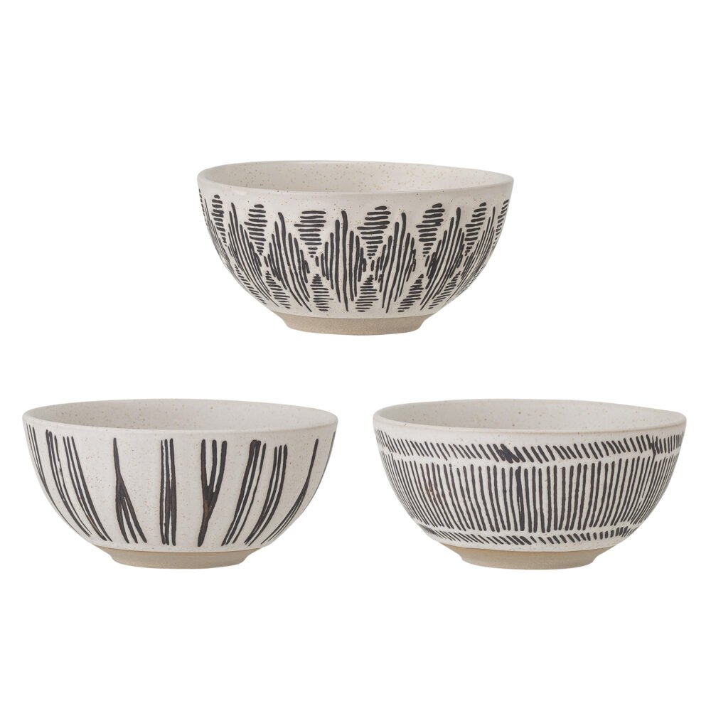 Eliana Bowl, Black, Stoneware