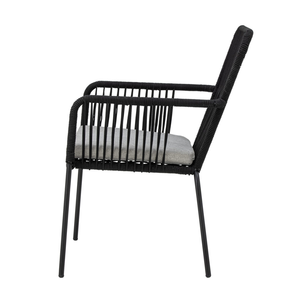 Santino Dining Chair, Black, Metal - Image 4