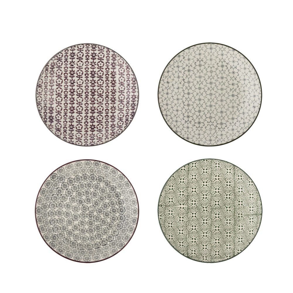 Karine Plate, Green, Stoneware