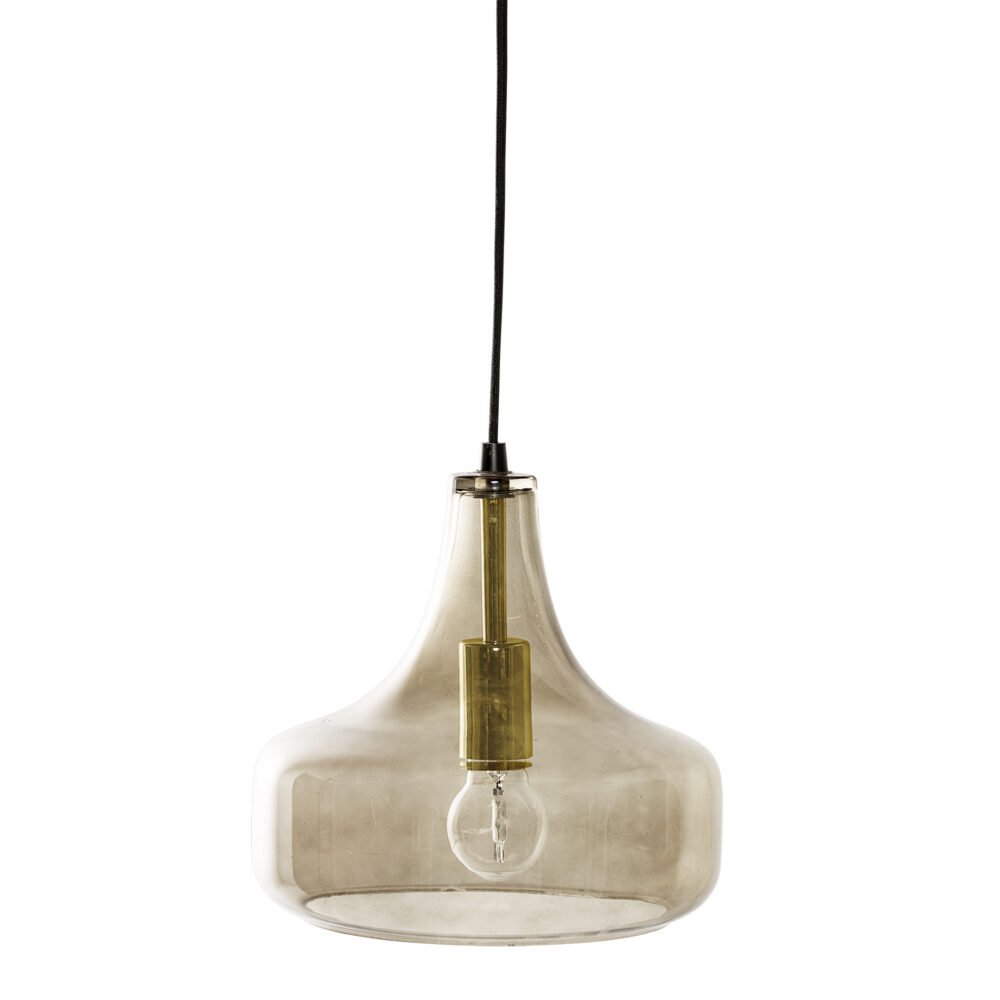 Yuser Pendant Lamp, Brown, Glass