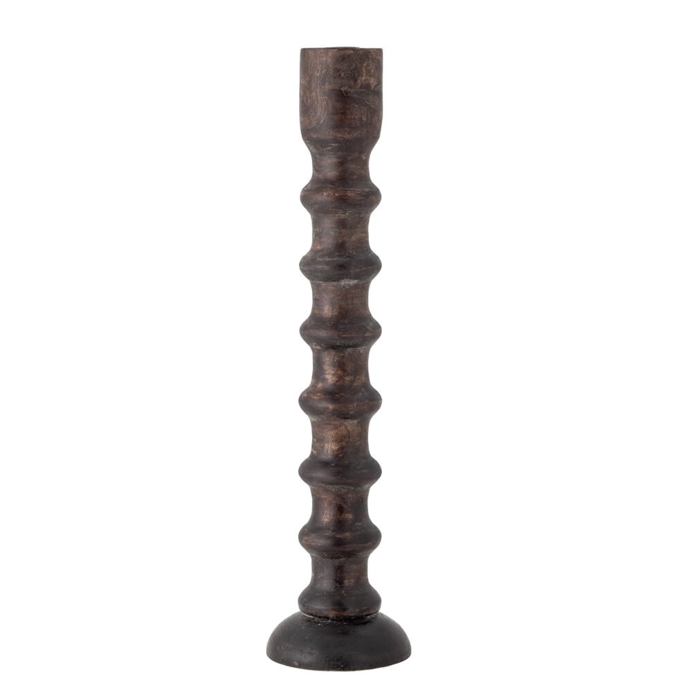 Brenda Candle Holder, Brown, Mango