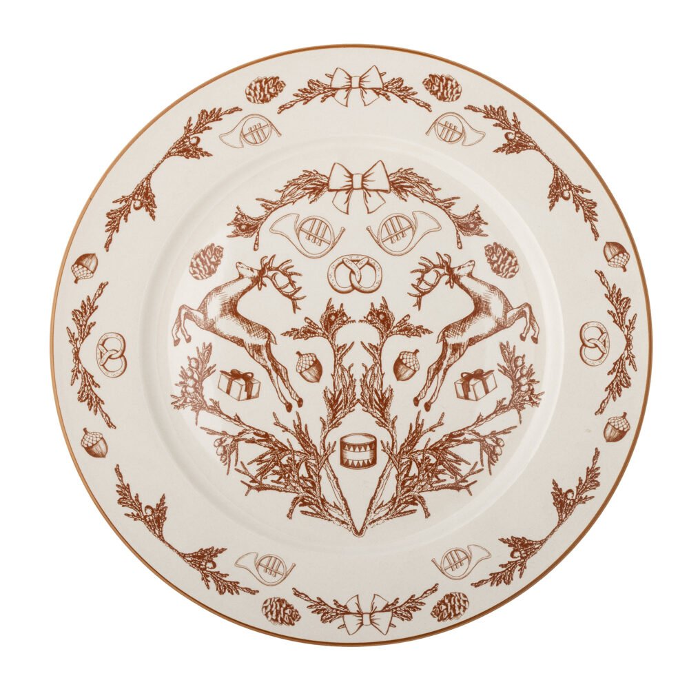 Beth Plate, Red, Stoneware