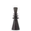 Armel Candle Holder, Black, Mango