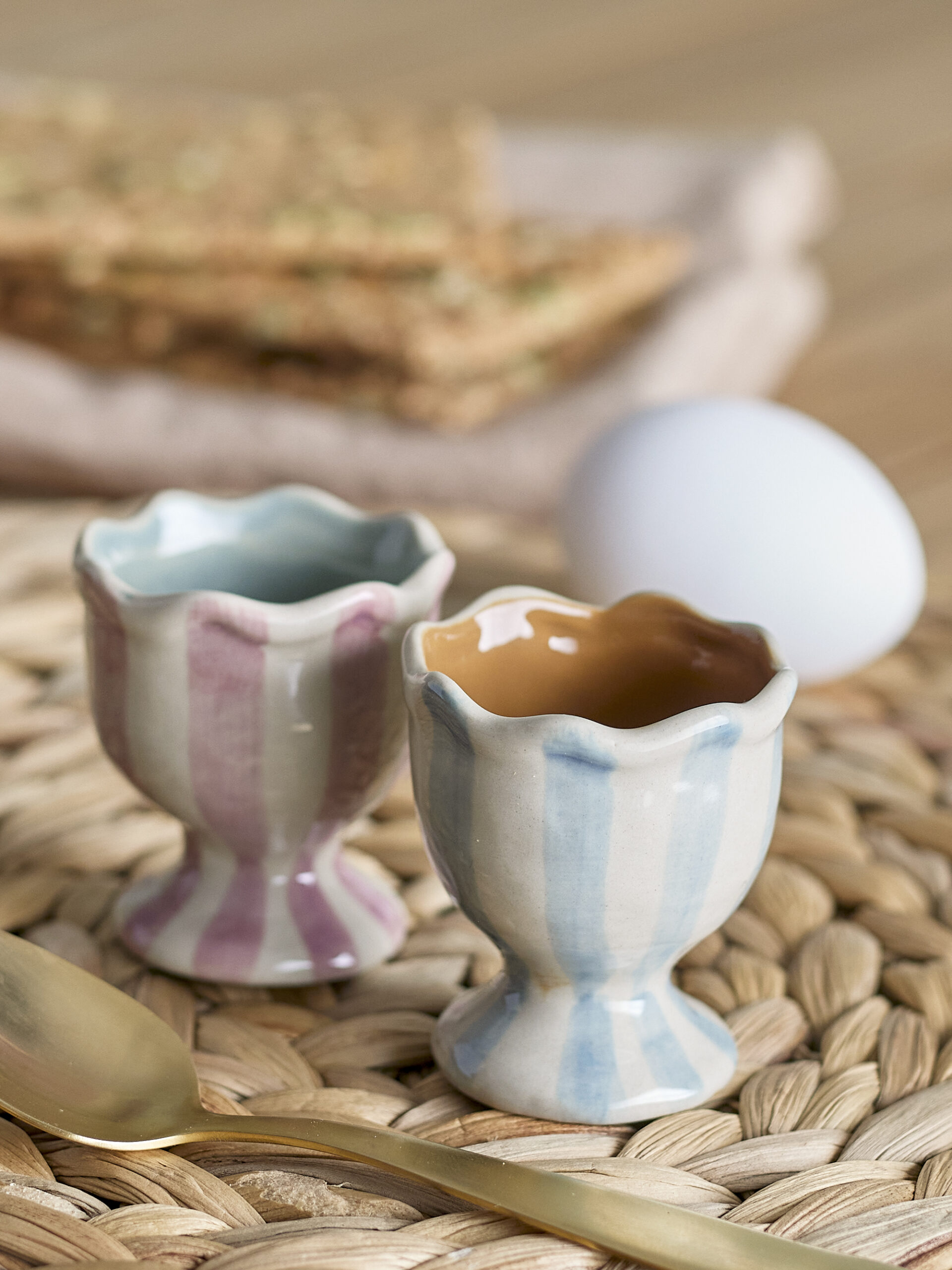 Willa Egg Cup, Rose, Stoneware - Image 2