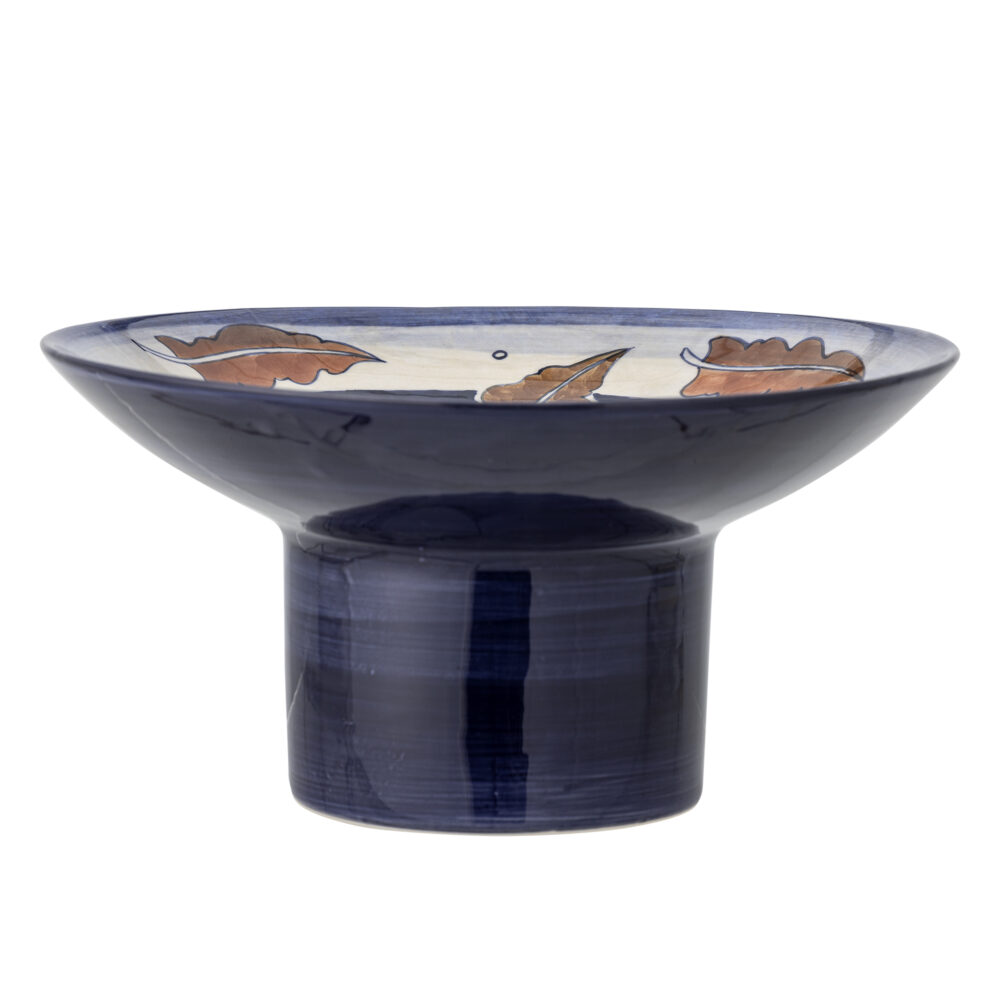 Myrna Pedestal Bowl, Black, Stoneware - Image 3