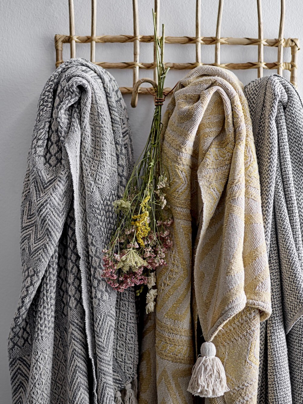 Rodion Throw, Grey, Recycled Cotton - Image 3