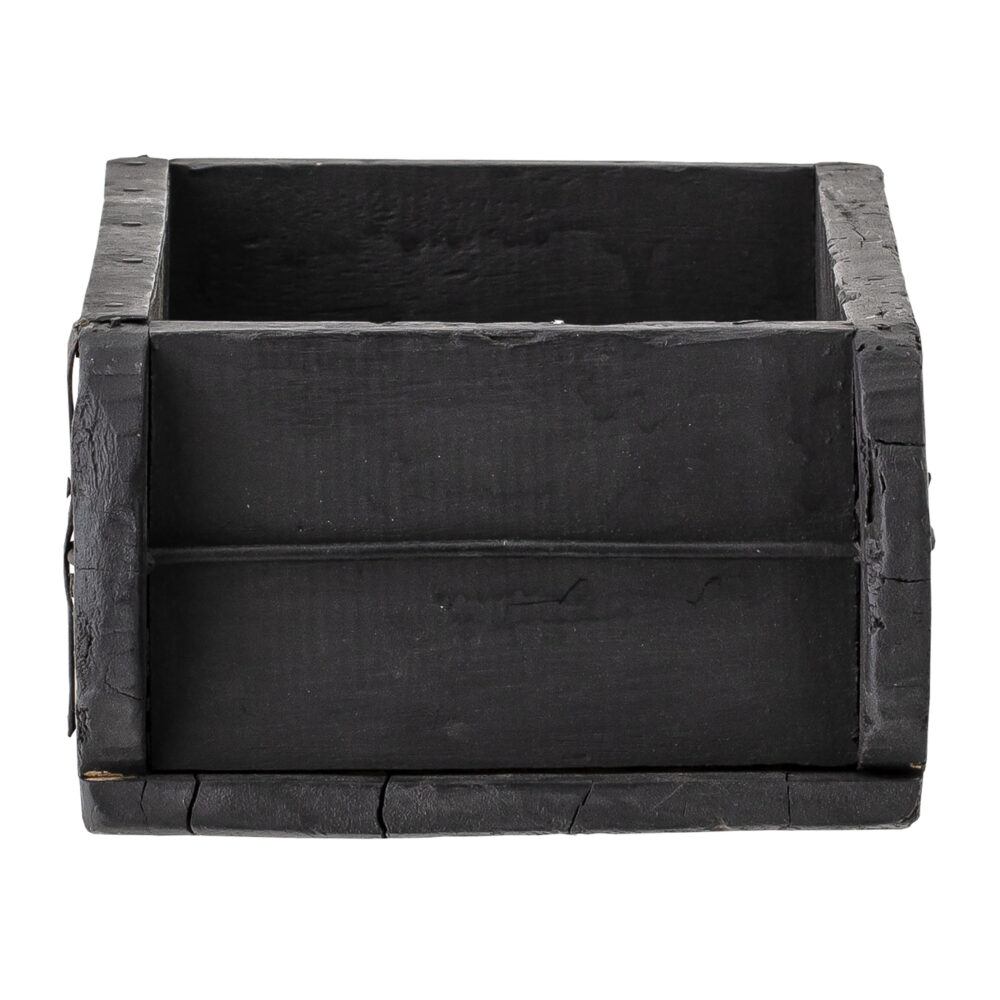 Janemaria Box, Black, Reclaimed Wood - Image 3