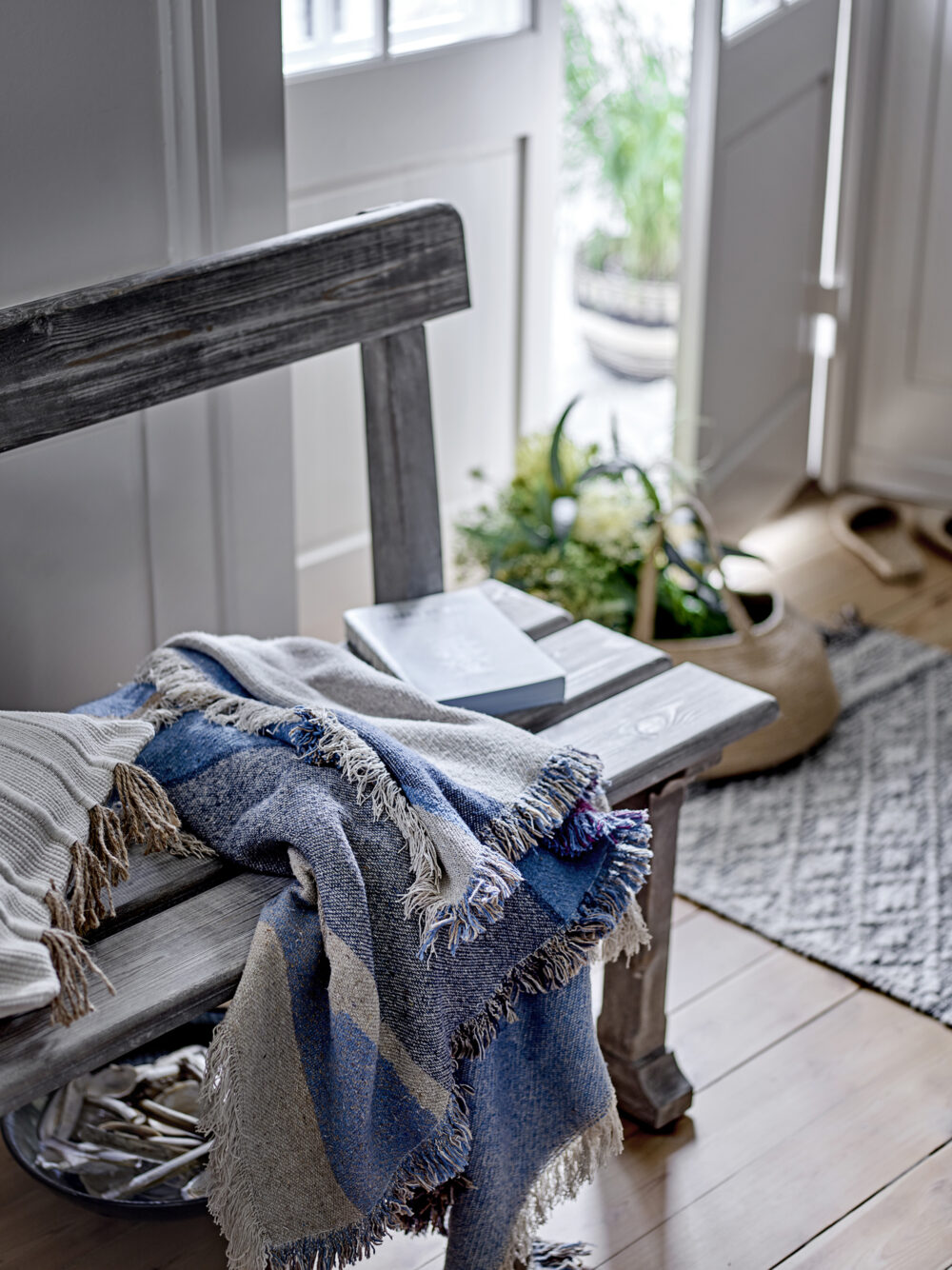 Maji Throw, Blue, Recycled Cotton - Image 5