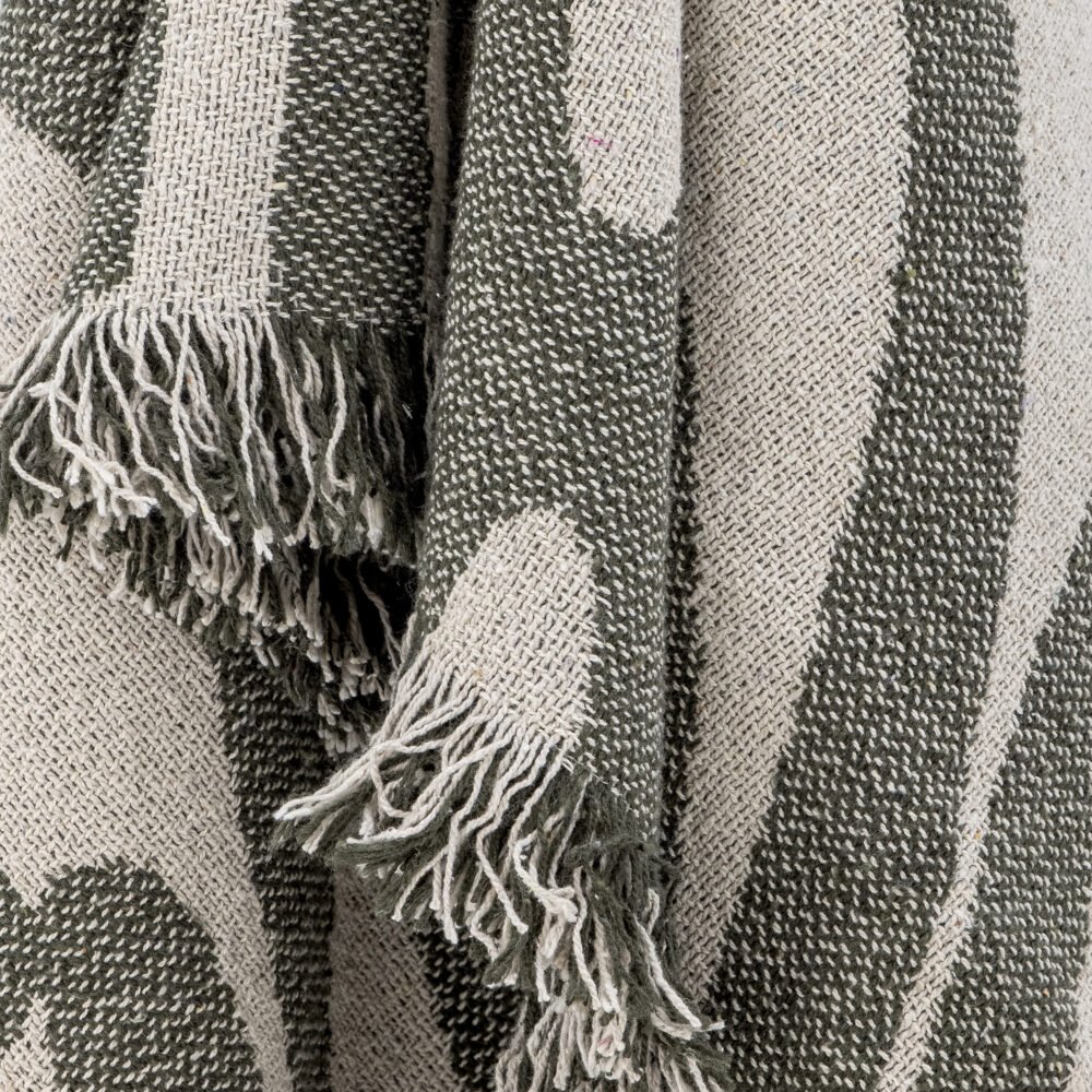 Alk Throw, Green, Recycled Cotton - Image 3
