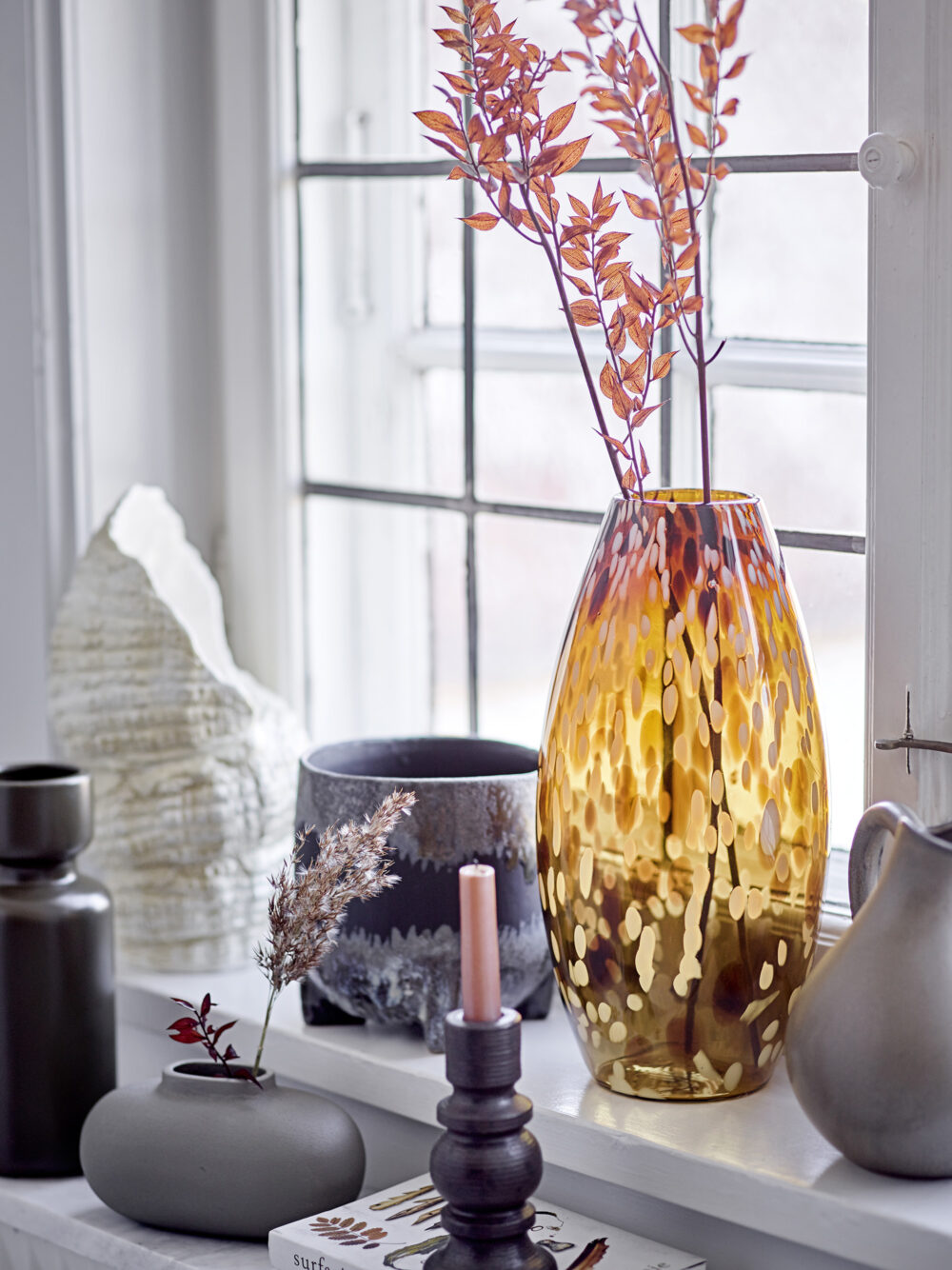 Daraz Vase, Brown, Glass - Image 2