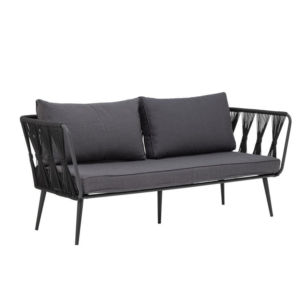 Pavone Sofa, Black, Metal