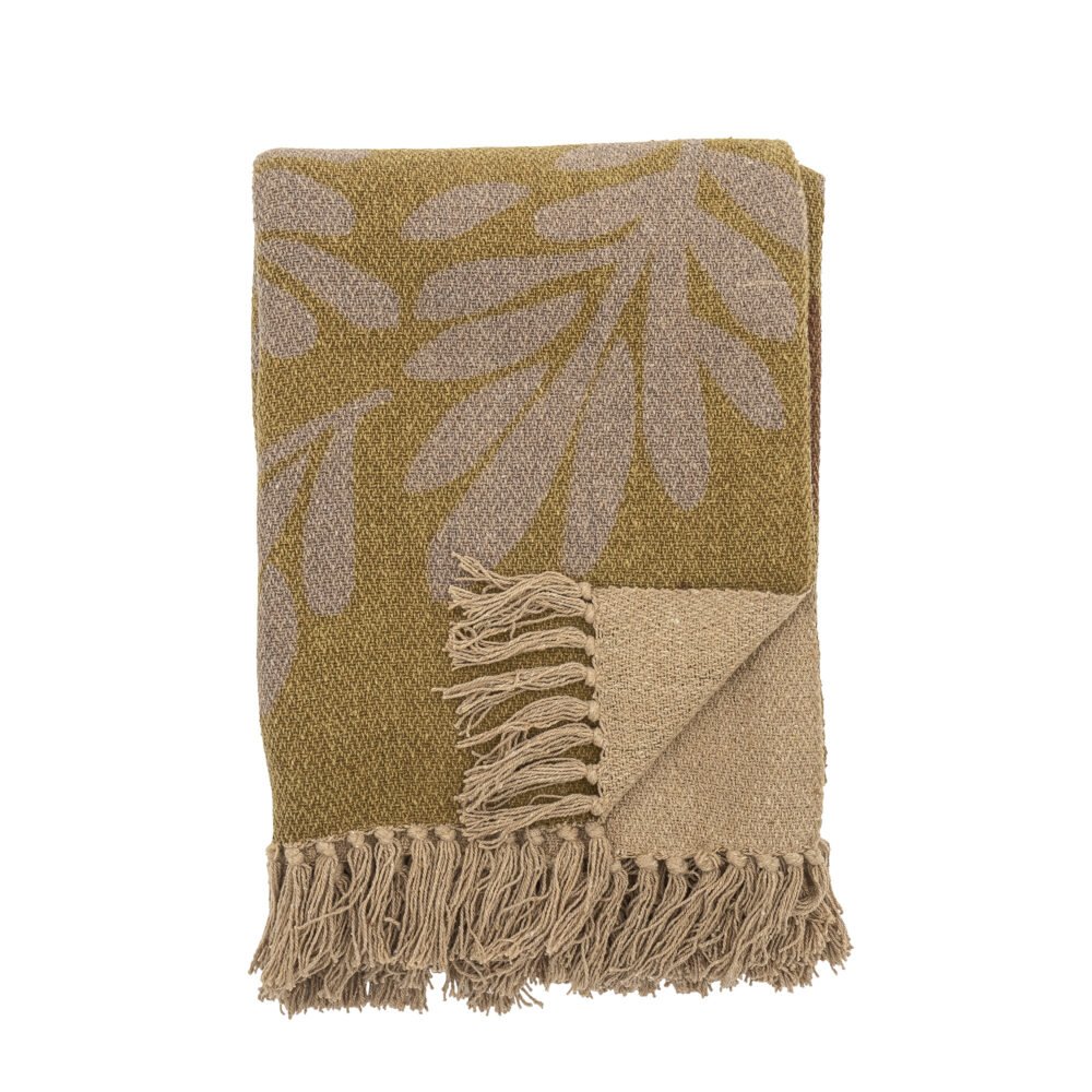 Lark Throw, Yellow, Recycled Cotton