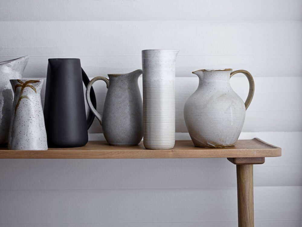 Taupe Jug, Grey, Stoneware - Image 3