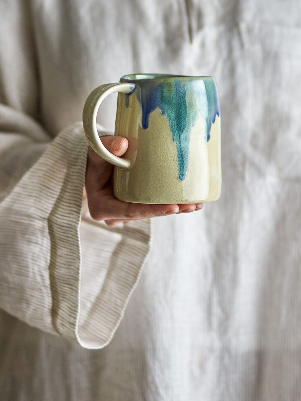 Yori Mug, Blue, Stoneware - Image 2