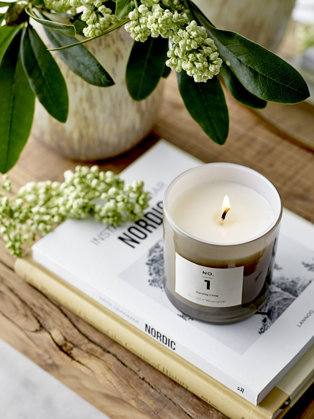 NO.1-Parsley Lime Scent Candle, Green, Natural Wax - Image 2