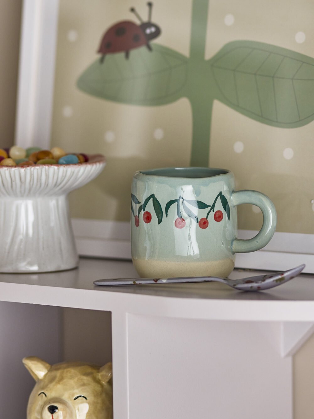 Millie Cup, Blue, Stoneware - Image 2