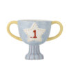 Trophy Flowerpot, Blue, Ceramic