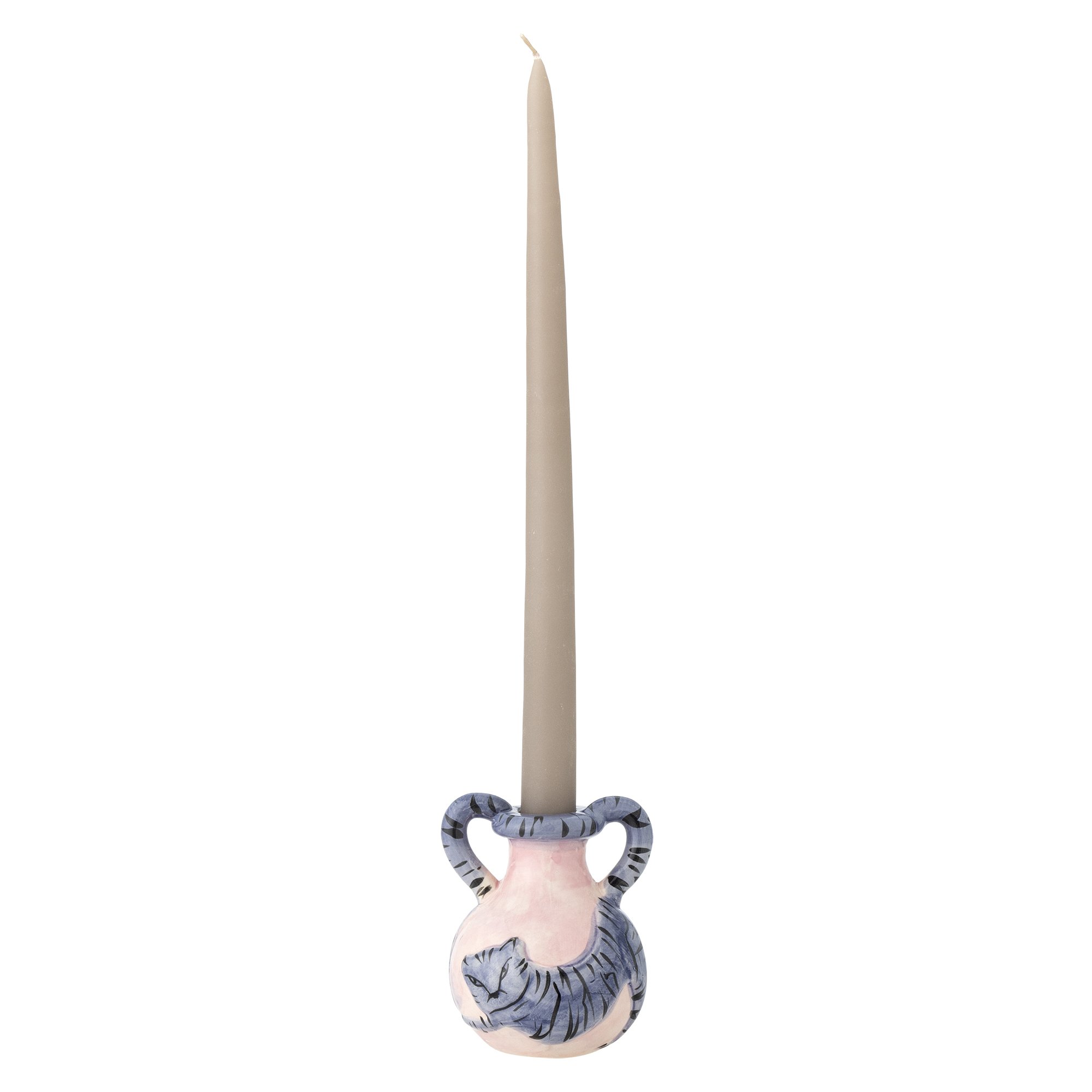 Ryker Candle Holder, Blue, Stoneware - Image 2
