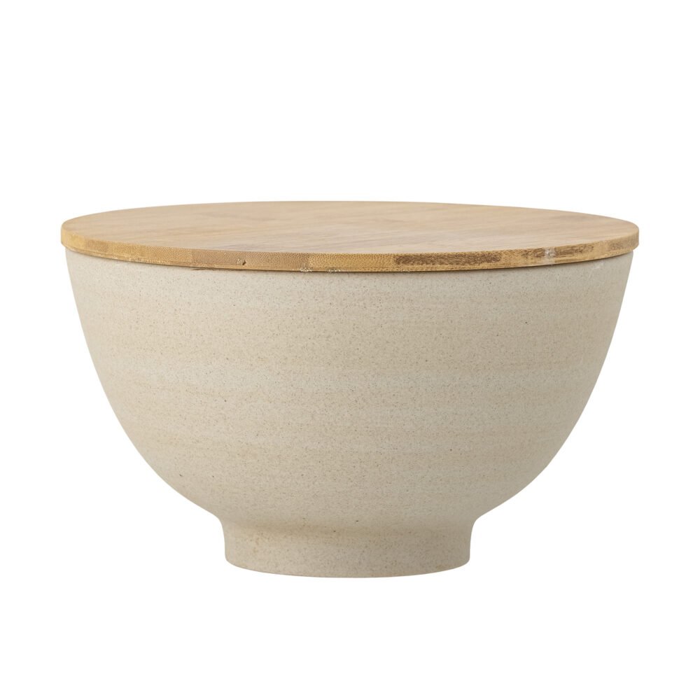 Lee Bowl w/Lid, Nature, Stoneware - Image 3